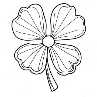 Lucky Four Leaf Clover Coloring Page 7221-5756