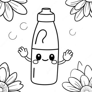 Cute Water Bottle Coloring Page 72225-57201