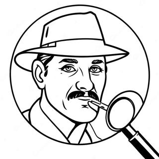 Detective With Magnifying Glass Coloring Page 72265-57210