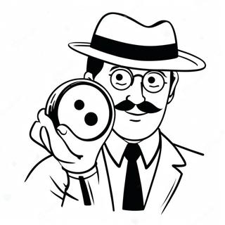 Detective With Magnifying Glass Coloring Page 72265-57211