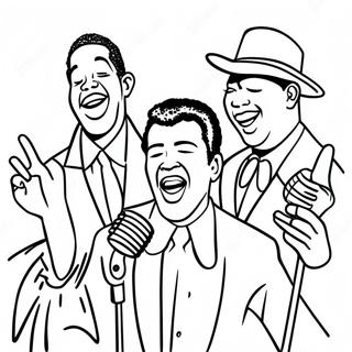 Soulful Motown Singers Coloring Page 72305-57242