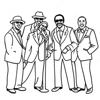 Soulful Motown Singers Coloring Page 72305-57244