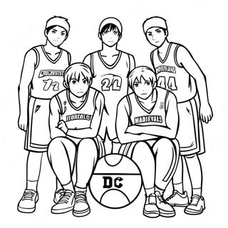 Kuroko S Basketball Team Coloring Page 72314-57254