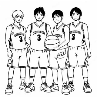 Kuroko S Basketball Team Coloring Page 72314-57255