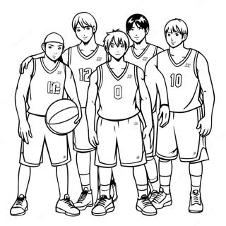 Kuroko S Basketball Team Coloring Page 72314-57256