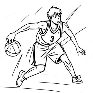 Kuroko S Basketball Action Pose Coloring Page 72315-57265