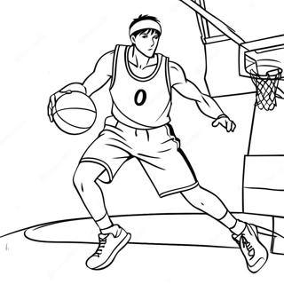 Kuroko S Basketball Action Pose Coloring Page 72315-57266