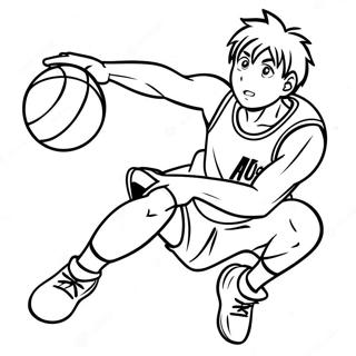 Kuroko S Basketball Action Pose Coloring Page 72315-57268