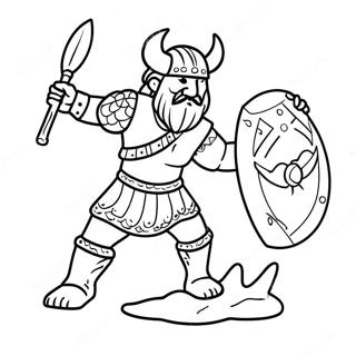 Vikings Player In Action Coloring Page 7231-5751