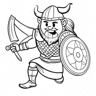 Vikings Player In Action Coloring Page 7231-5752