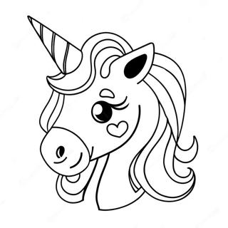 Unicorn Emoji Coloring Page 72374-57306