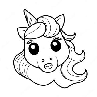 Unicorn Emoji Coloring Page 72374-57307