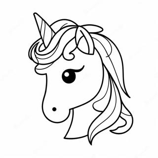 Unicorn Emoji Coloring Page 72374-57308