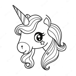 Sparkly Unicorn Emoji Coloring Page 72375-57314