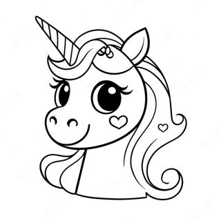 Sparkly Unicorn Emoji Coloring Page 72375-57315