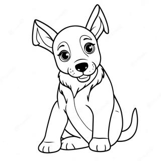 Playful Belgian Malinois Puppy Coloring Page 72385-57299