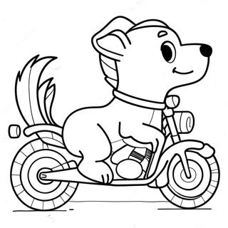 Cesur Moto Köpek Boyama Sayfası 72395-57319