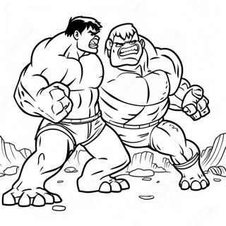 Hulk Vs Abomination Boyama Sayfaları