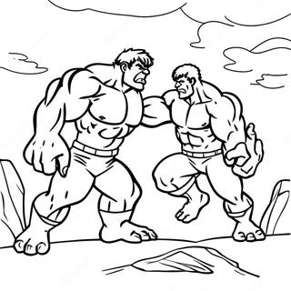 Hulk Vs Abomination Epic Battle Coloring Page 72434-57348