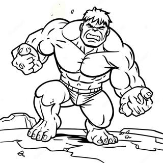 Hulk Smashing Abomination Coloring Page 72435-57355