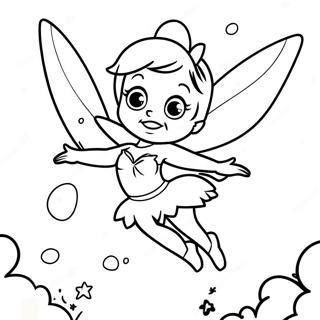 Tinker Bell Flying In The Sky Coloring Page 72475-57371