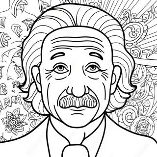 Albert Einstein Porträtt Målarbok 72484-57389