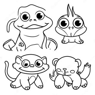 Colorful Flippy Animals Coloring Page 72505-57404