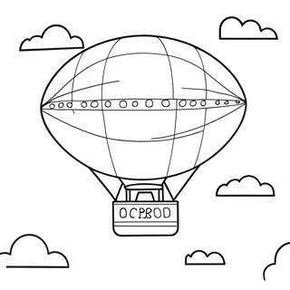 Colorful Blimp In The Sky Coloring Page 72535-57418