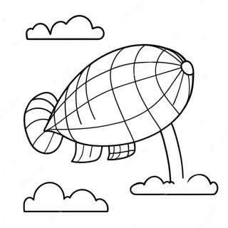 Colorful Blimp In The Sky Coloring Page 72535-57419