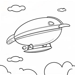 Colorful Blimp In The Sky Coloring Page 72535-57420