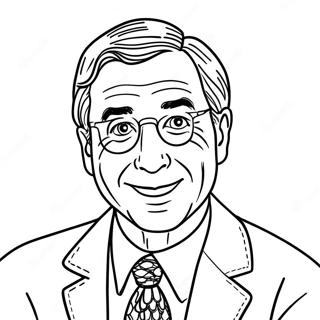 Friendly Mr Rogers Coloring Page 72565-57453