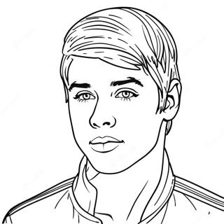 Justin Bieber Coloring Page 7260-5790