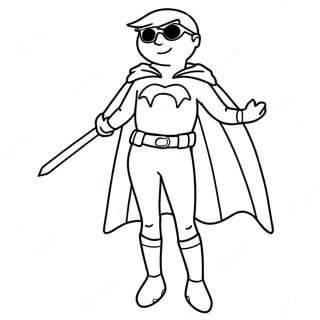 Cool Robin In Her Iconic Outfit Coloring Page 72615-57491