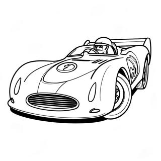 Speed Racer In Fast Car Coloring Page 72625-57514