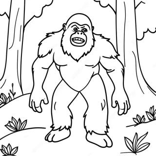 Sneaky Sasquatch Coloring Pages