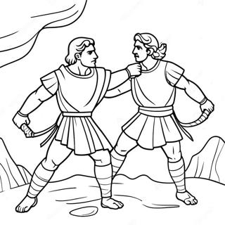 David And Jonathan Coloring Pages