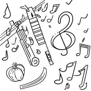 Thanksgiving Music Notes Coloring Page 72664-57532