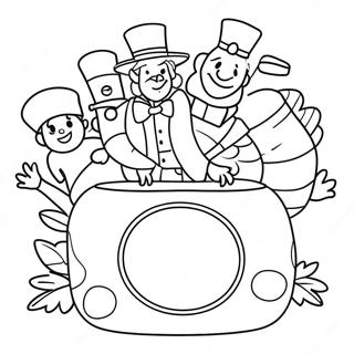 Cheerful Thanksgiving Band Coloring Page 72665-57528