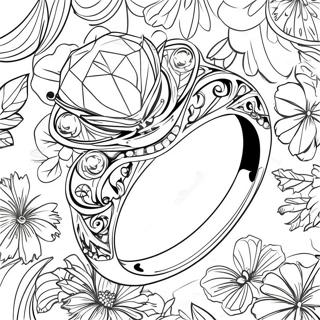 Wedding Ring Coloring Pages