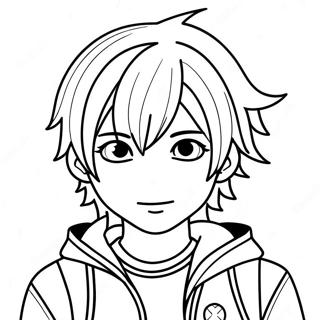 Boy Emo Anime Coloring Pages