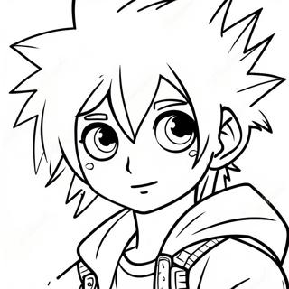 Boy Emo Anime Coloring Pages