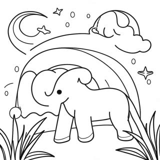 Blue Rainbow Friends Coloring Pages