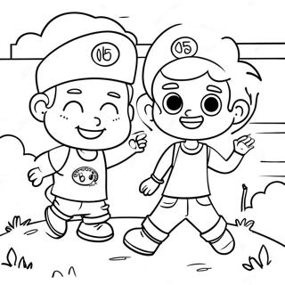 Cousin Fun Day Coloring Page 72964-57778