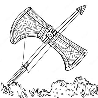 Minecraft Bow And Arrow Coloring Page 73014-57805