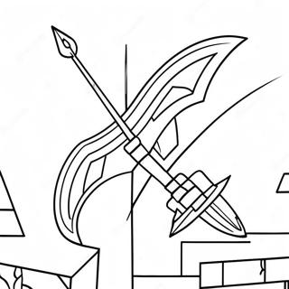 Minecraft Bow And Arrow Coloring Page 73014-57807