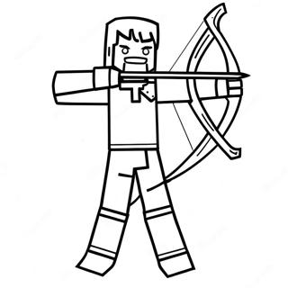 Minecraft Archer Character Coloring Page 73015-57813