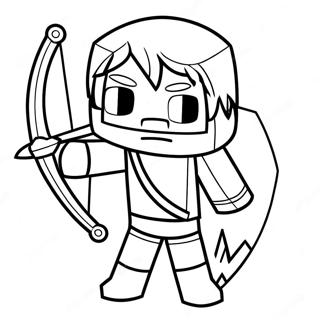 Minecraft Archer Character Coloring Page 73015-57816