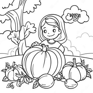 Thankful Harvest Bible Coloring Page 7301-5818