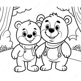 Adventurous Goldie And Bear Coloring Page 73045-57855