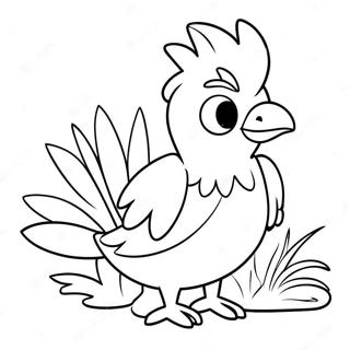 Cute Farfetch D With Leek Coloring Page 73065-57845